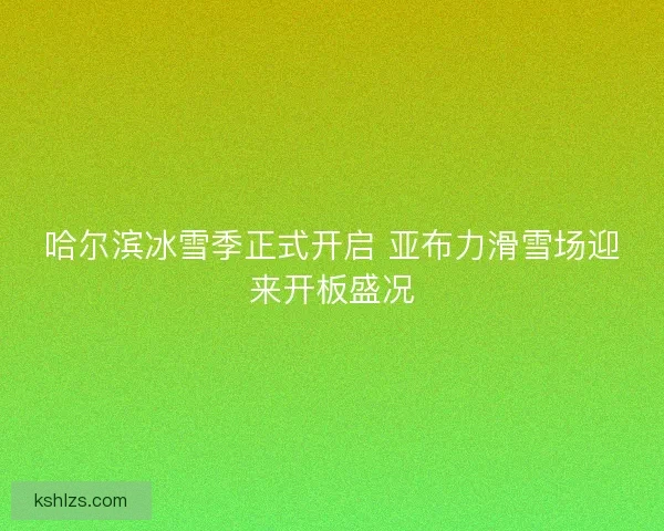哈尔滨冰雪季正式开启 亚布力滑雪场迎来开板盛况 哈尔滨冰雪季正式开启 亚布力滑雪场迎来开板盛况